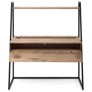 Tocador dormitorio estilo Industrial Negro Efecto Vintage - Imagen 8