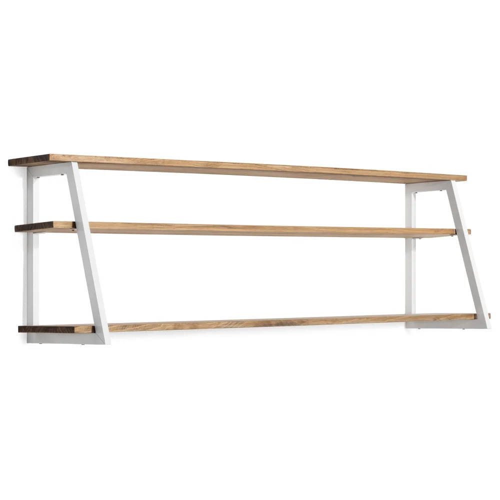 Estantería estilo Industrial Poligonal Ascendente Blanco Efecto Vintage