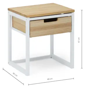 Mesita de Noche dormitorio Vintage iCub Three con Cajón Superior - Imagen 12