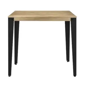 Mesa alta Lunds rectangular Negra en madera maciza de pino acabado vintage estilo industrial Box Furniture - Imagen 2