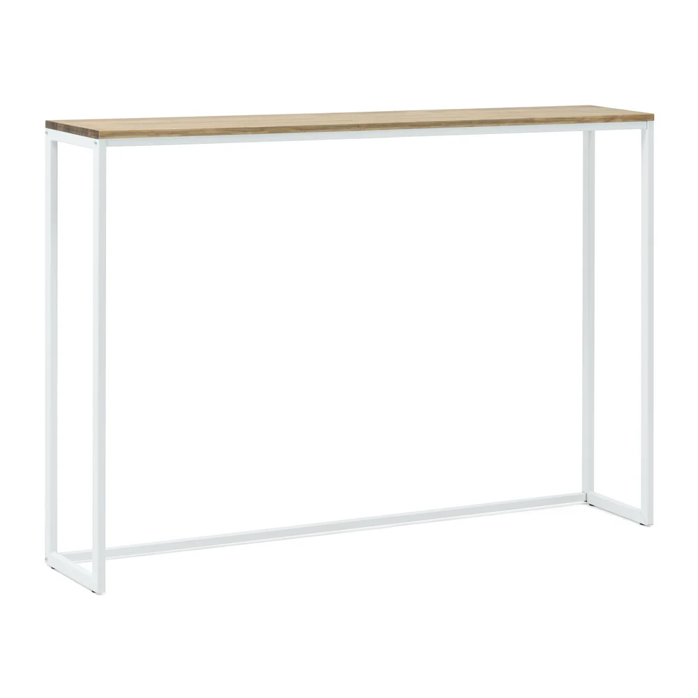 Consola Recibidor iCub Eco-Line Blanca en madera maciza de pino acabado envejecido estilo Industrial Box Furniture