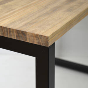 Mesa de Estudio iCub Strong 100x60x73cm Negra en madera maciza de pino acabado vintage estilo industrial Box Furniture - Imagen 3