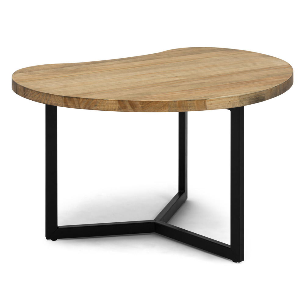 Mesa Auxiliar Bolton ECO Negra en madera de pino maciza acabado vintage estilo industrial Box Furniture