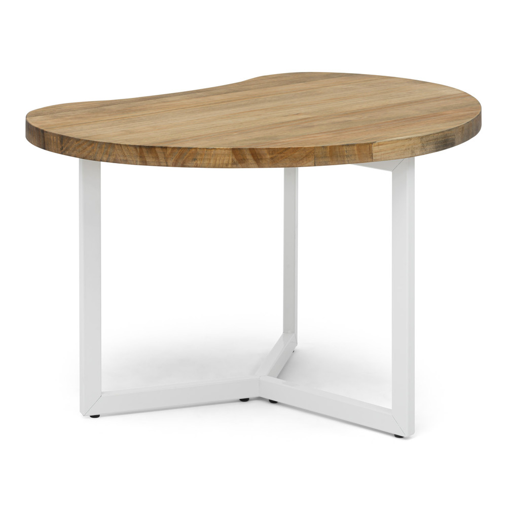 Mesa Auxiliar Bolton ECO Blanca en madera de pino maciza acabado vintage estilo industrial Box Furniture