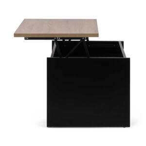 Mesa de Centro elevable 100x50x44cm a 57cm elevable en color roble y negro. - Imagen 6