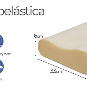 Almohada ergonómica cervical viscoelástica 33x50 9cm alto - Imagen 8